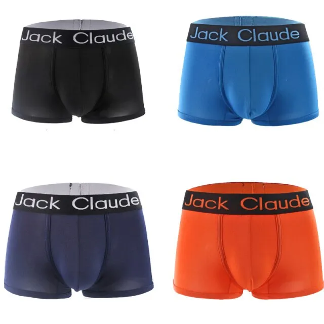 4 Pack Underwear Men's Underpants Panties Comfortable Breathable  Boxer Trunks