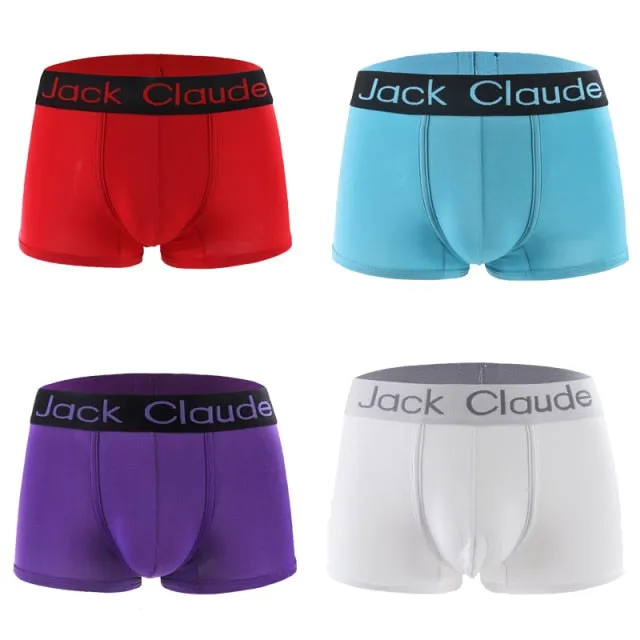 4 Pack Underwear Men's Underpants Panties Comfortable Breathable  Boxer Trunks