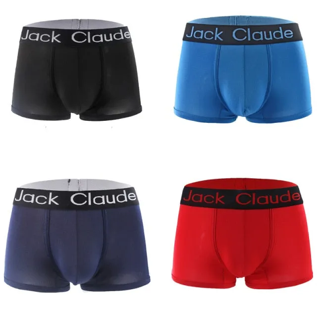 4 Pack Underwear Men's Underpants Panties Comfortable Breathable  Boxer Trunks