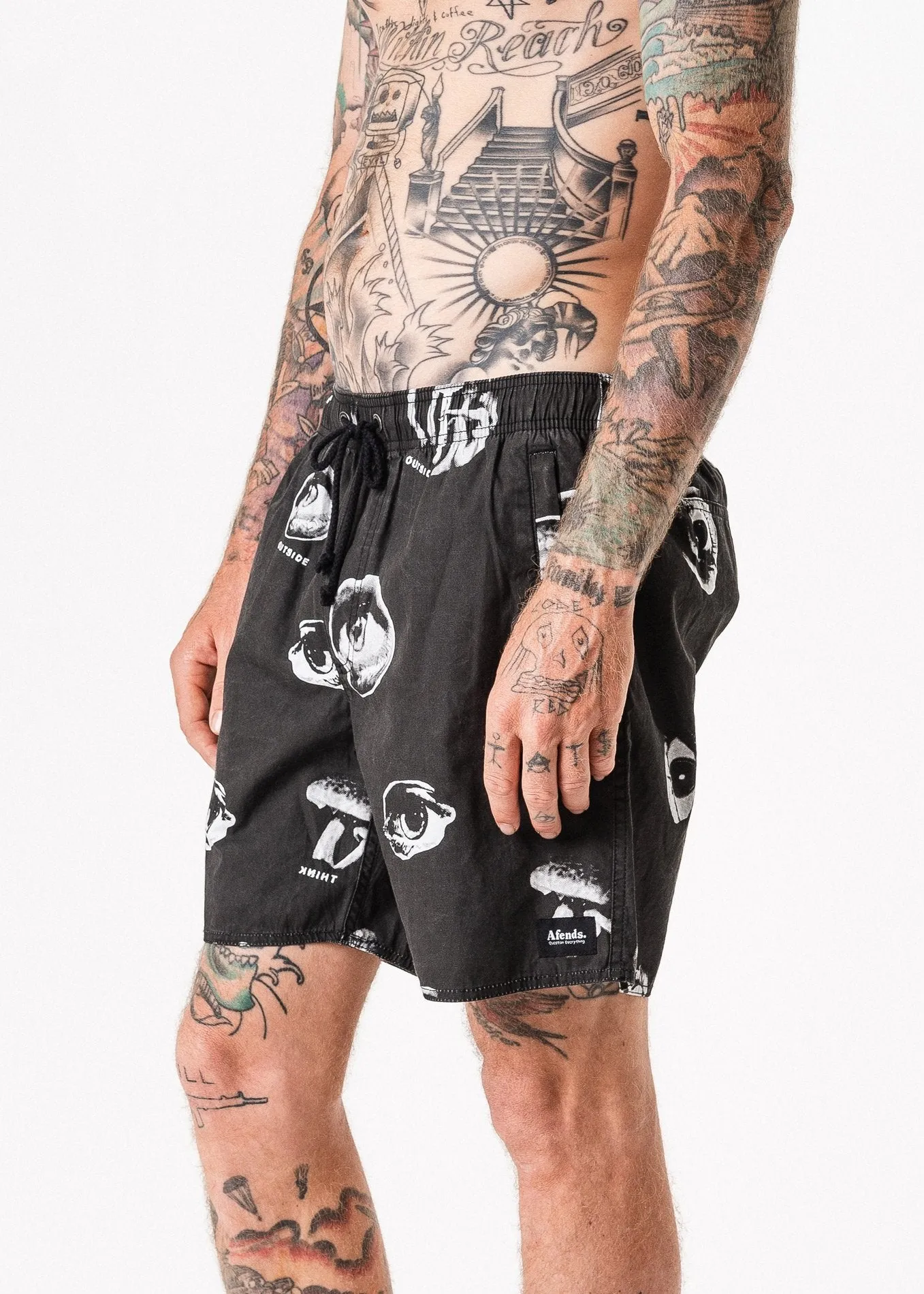 Afends Mens Baywatch Magic - Elastic Waist Boardshort