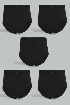 Black Mama Briefs For Women (Pack of 5)