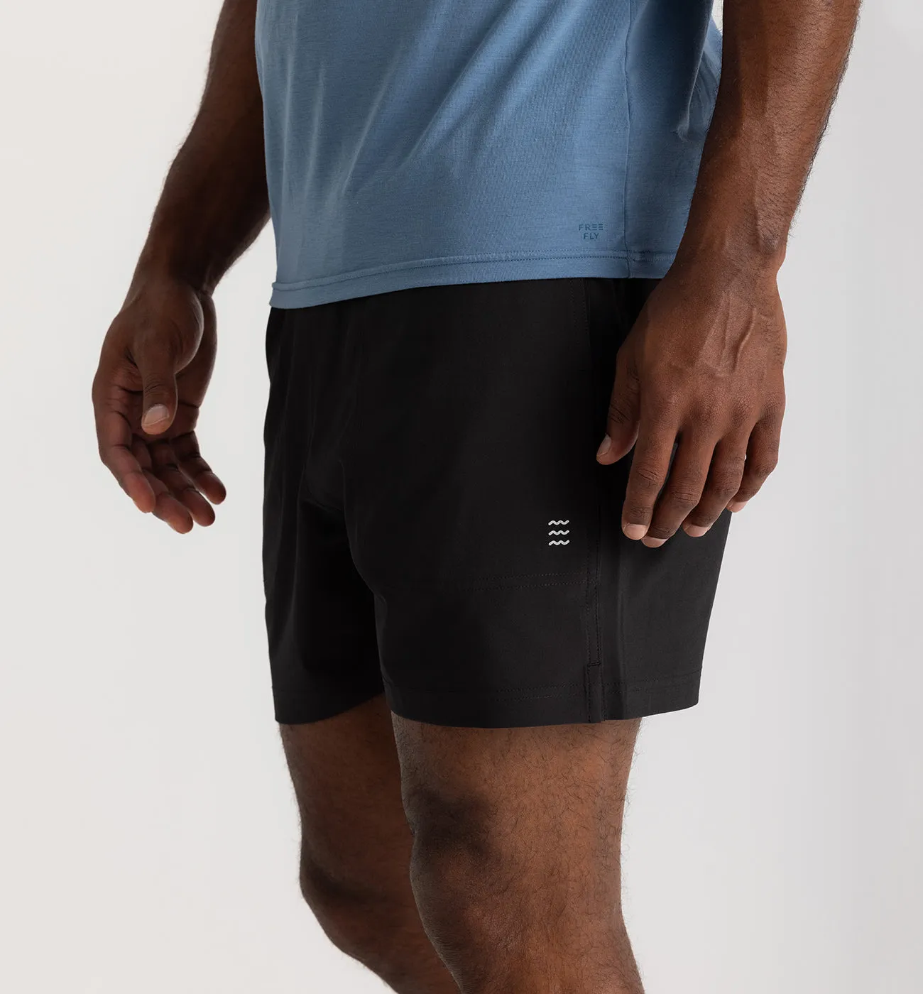 Free Fly Men's Bamboo-Lined Active Breeze Short – 5.5" - BLACK