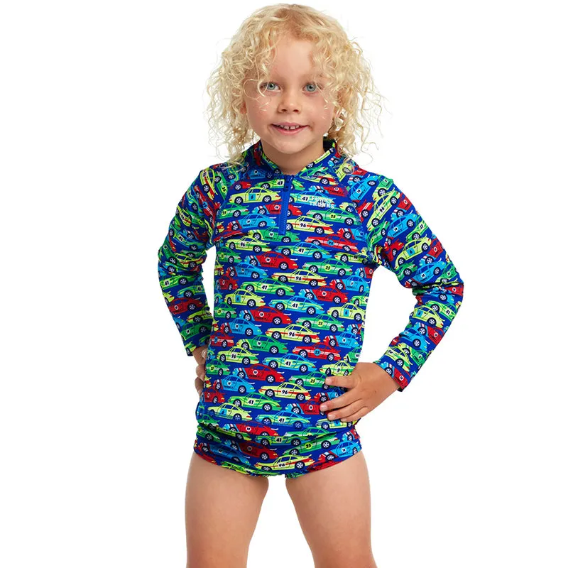 Funky Trunks - Car Stacker - Toddler Boys Zippy Rash Vest