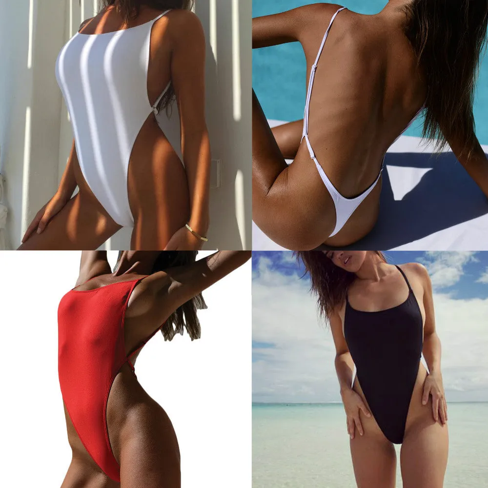 High Fork Backless Swimsuit