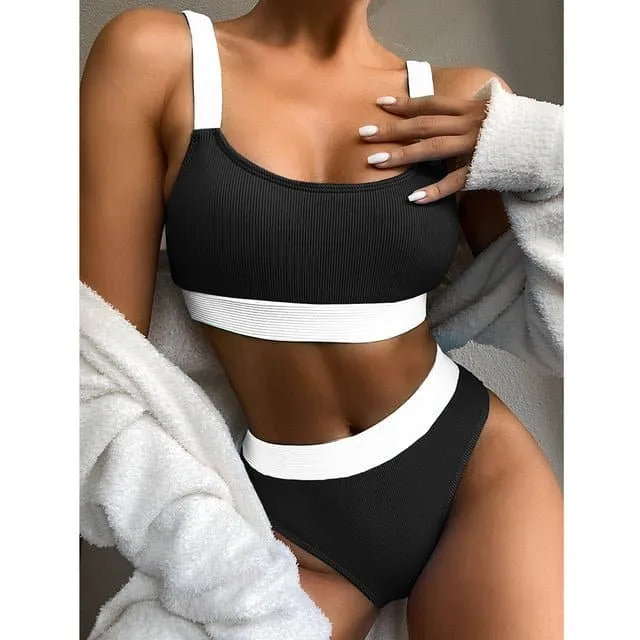 High Waist Bikini Swimsuit for Women Aged 25-45 | Trendy Cut & Flattering Design