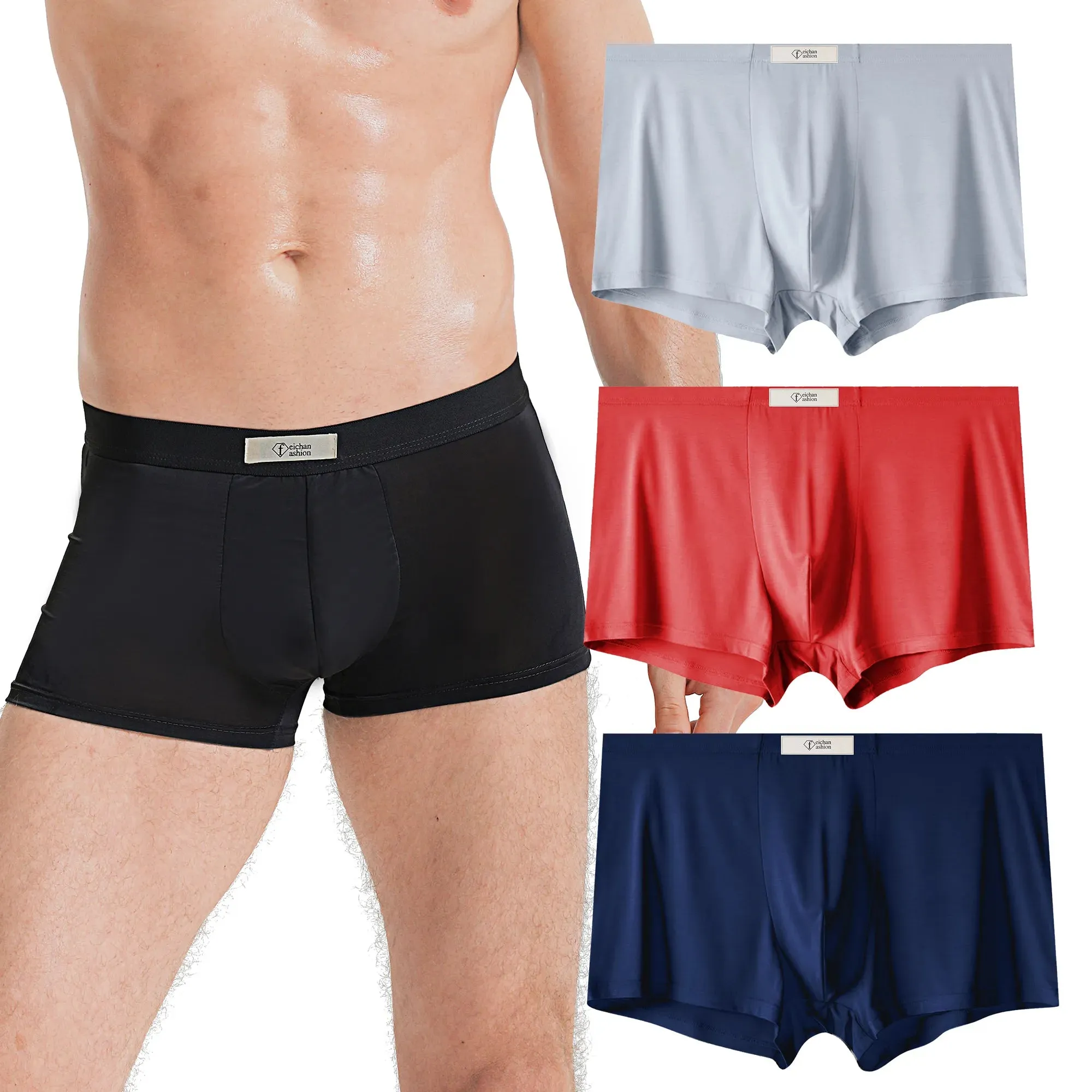 Men's Modal Cotton Boxer Brief, Ultra Soft Comfort Big Tall Underwear