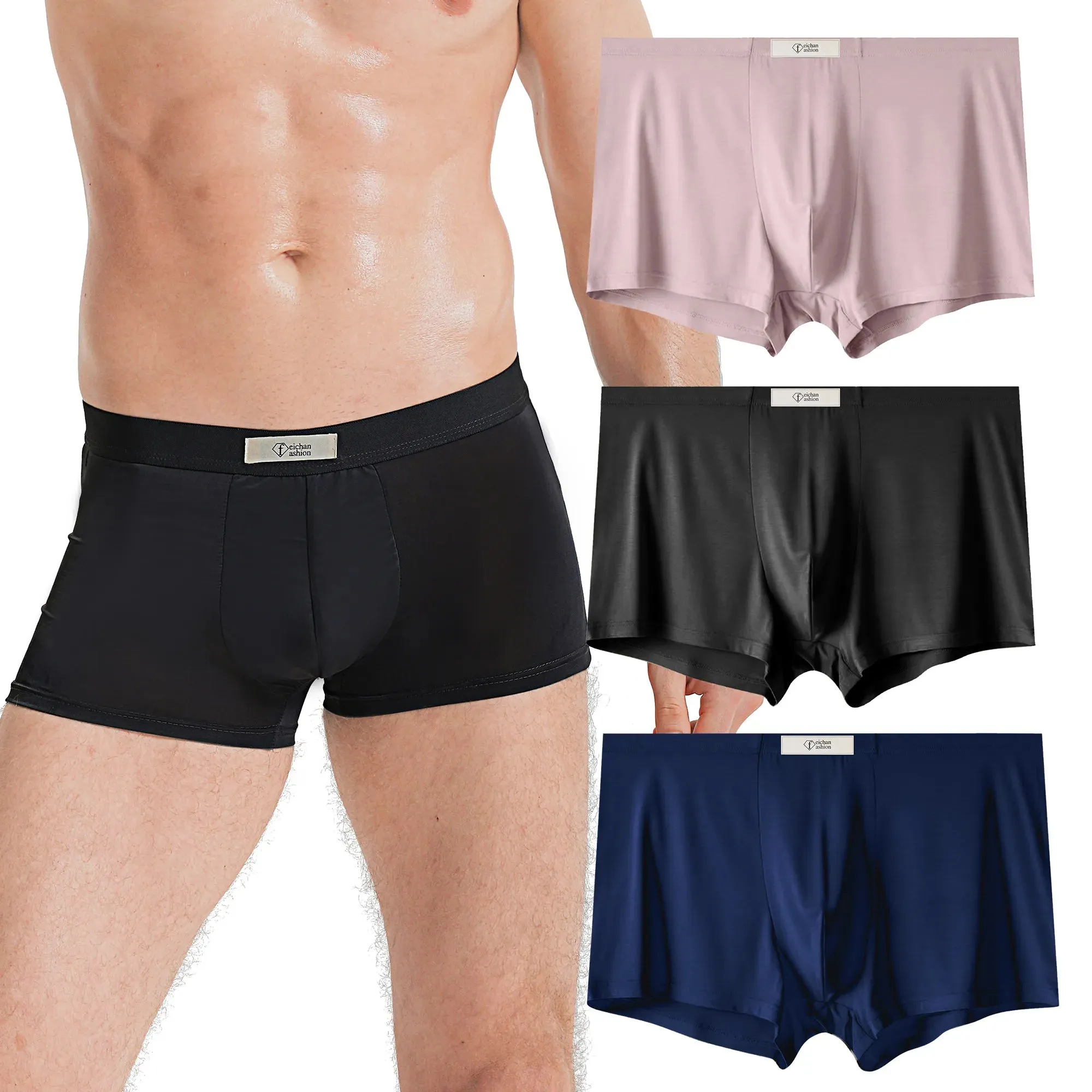 Men's Modal Cotton Boxer Brief, Ultra Soft Comfort Big Tall Underwear