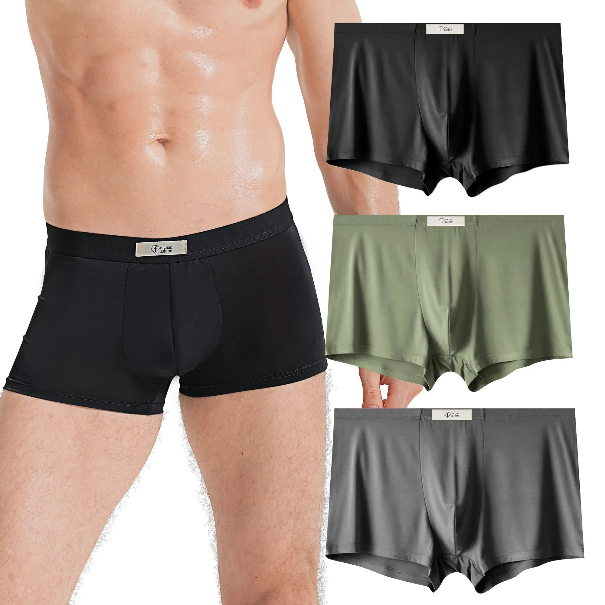 Men's Modal Cotton Boxer Brief, Ultra Soft Comfort Big Tall Underwear