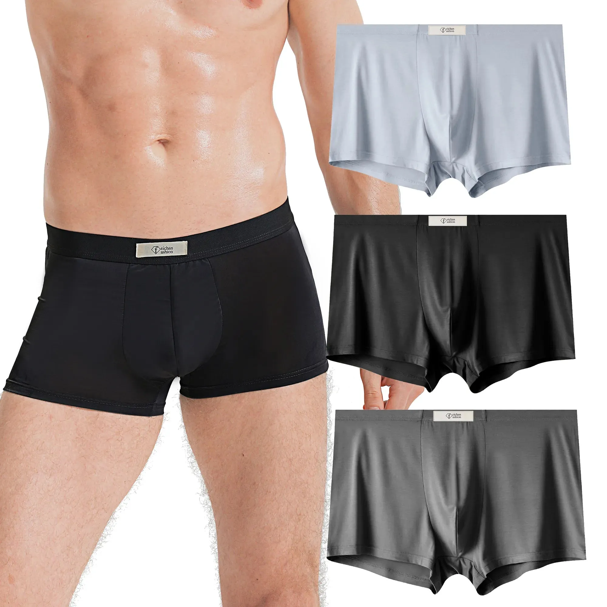 Men's Modal Cotton Boxer Brief, Ultra Soft Comfort Big Tall Underwear