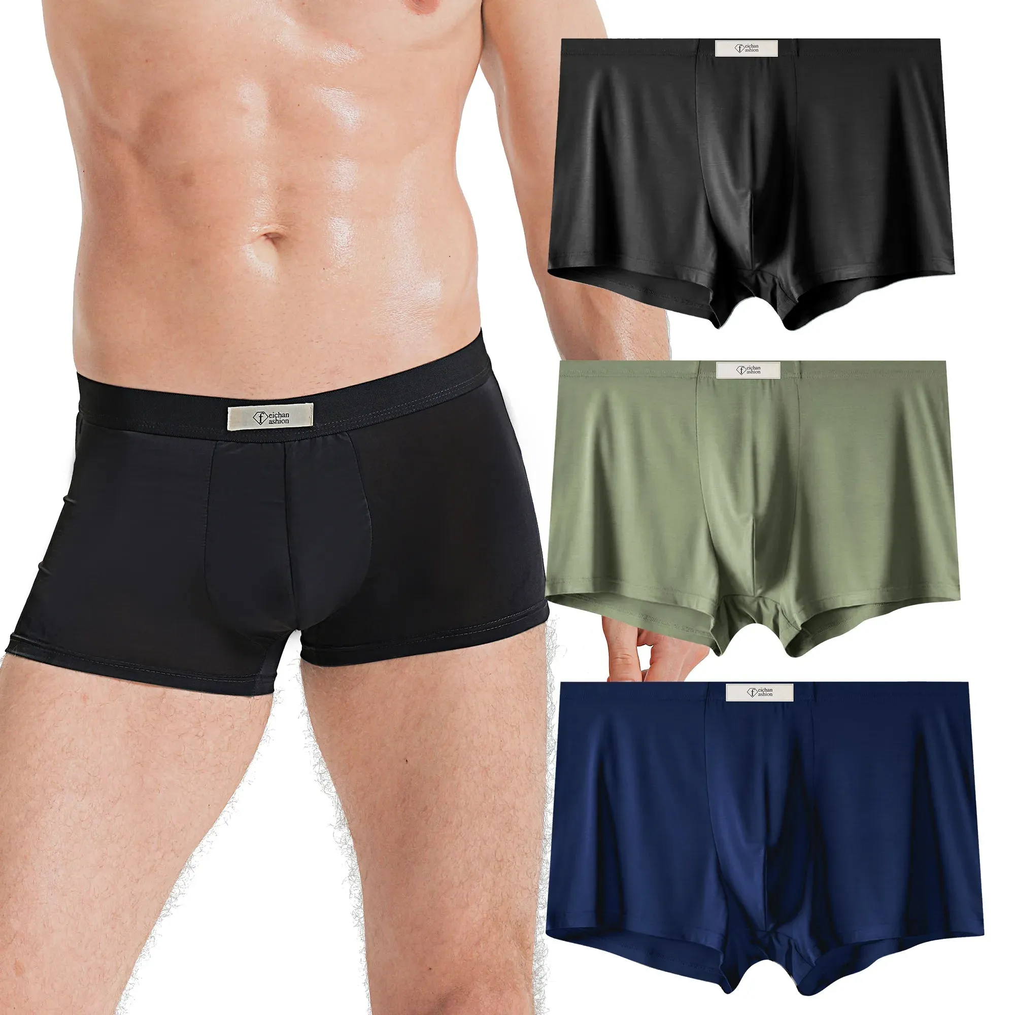 Men's Modal Cotton Boxer Brief, Ultra Soft Comfort Big Tall Underwear