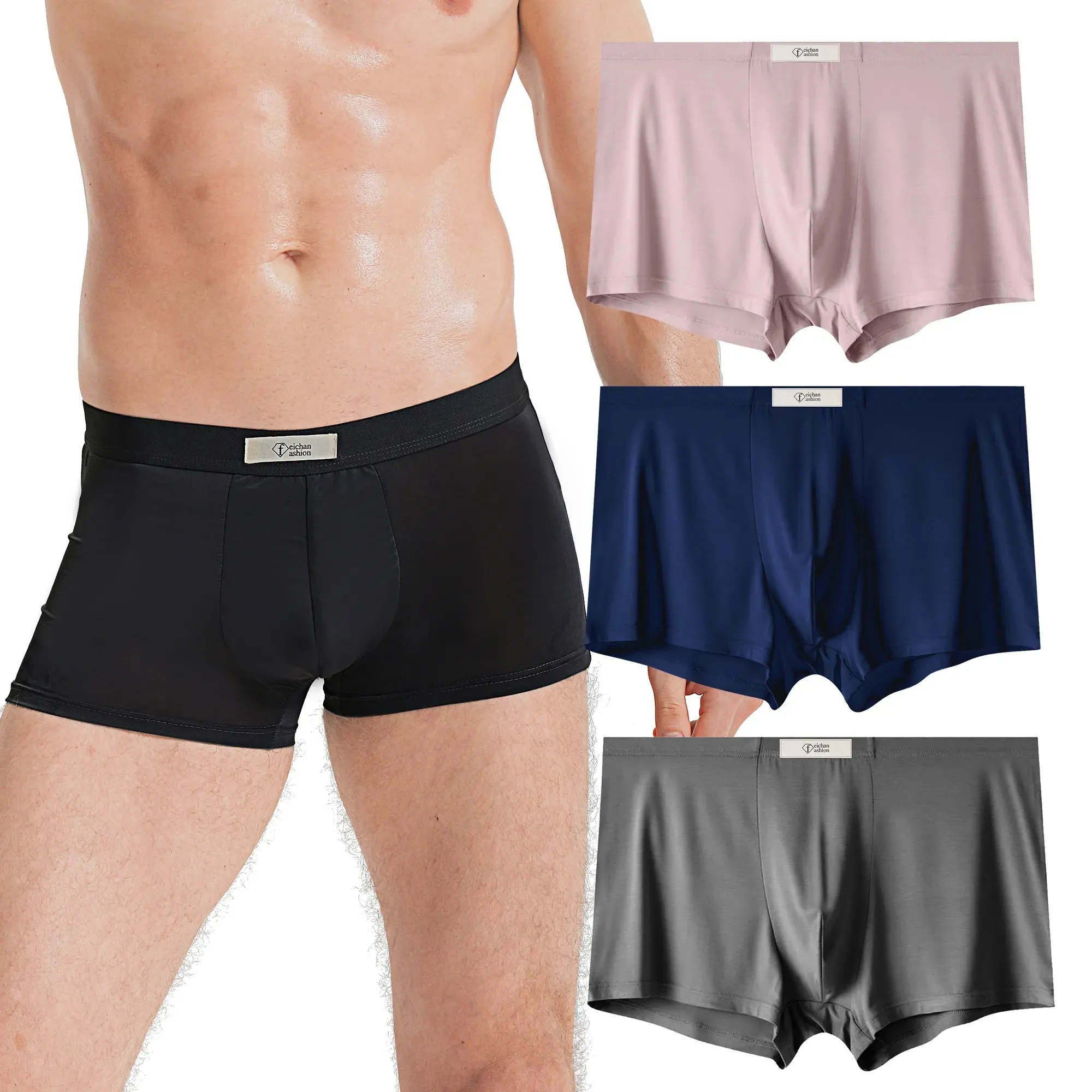 Men's Modal Cotton Boxer Brief, Ultra Soft Comfort Big Tall Underwear