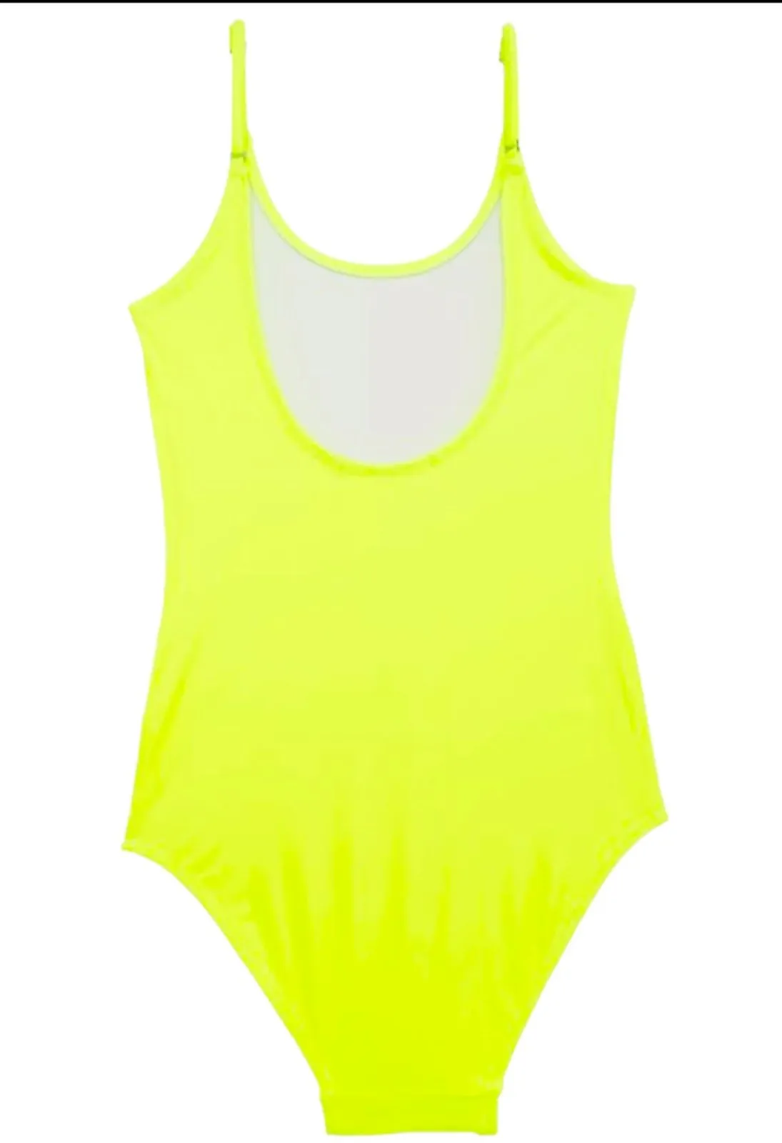 Neon Yellow Iridescent Sequin Belt One Piece Girls Swimsuit