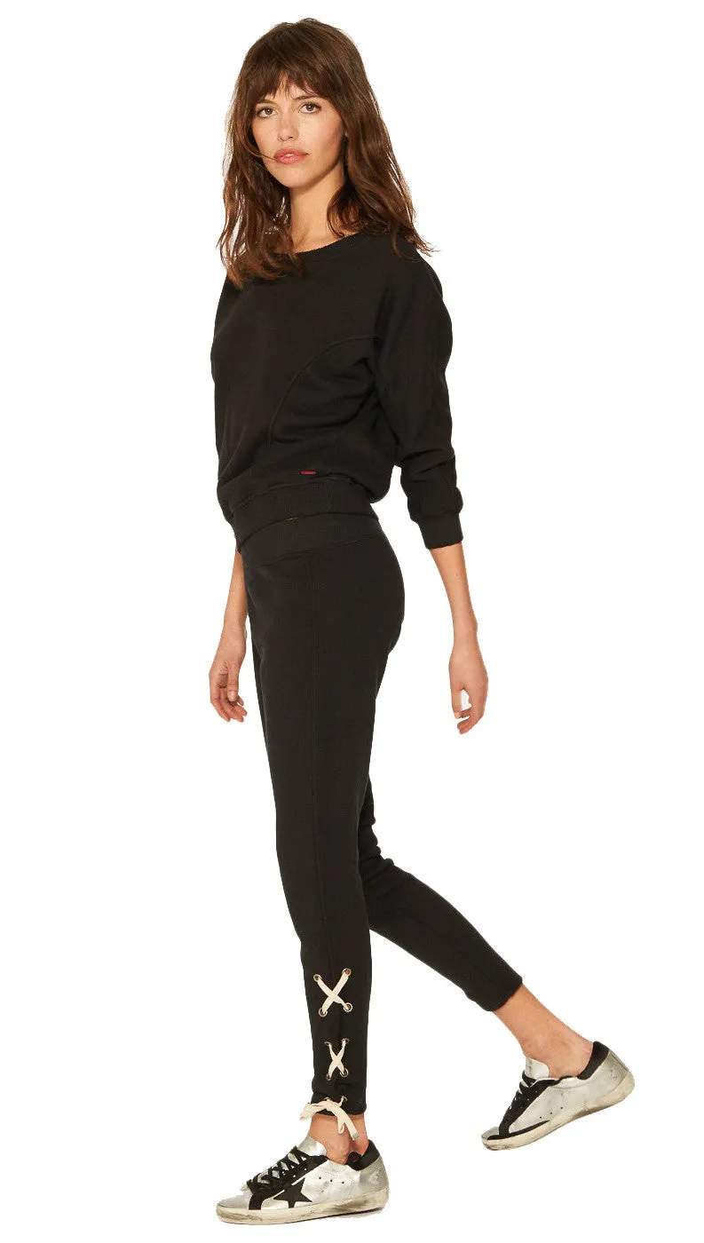 n:Philanthropy Emery Lace Up Ankle Sweatpants Black