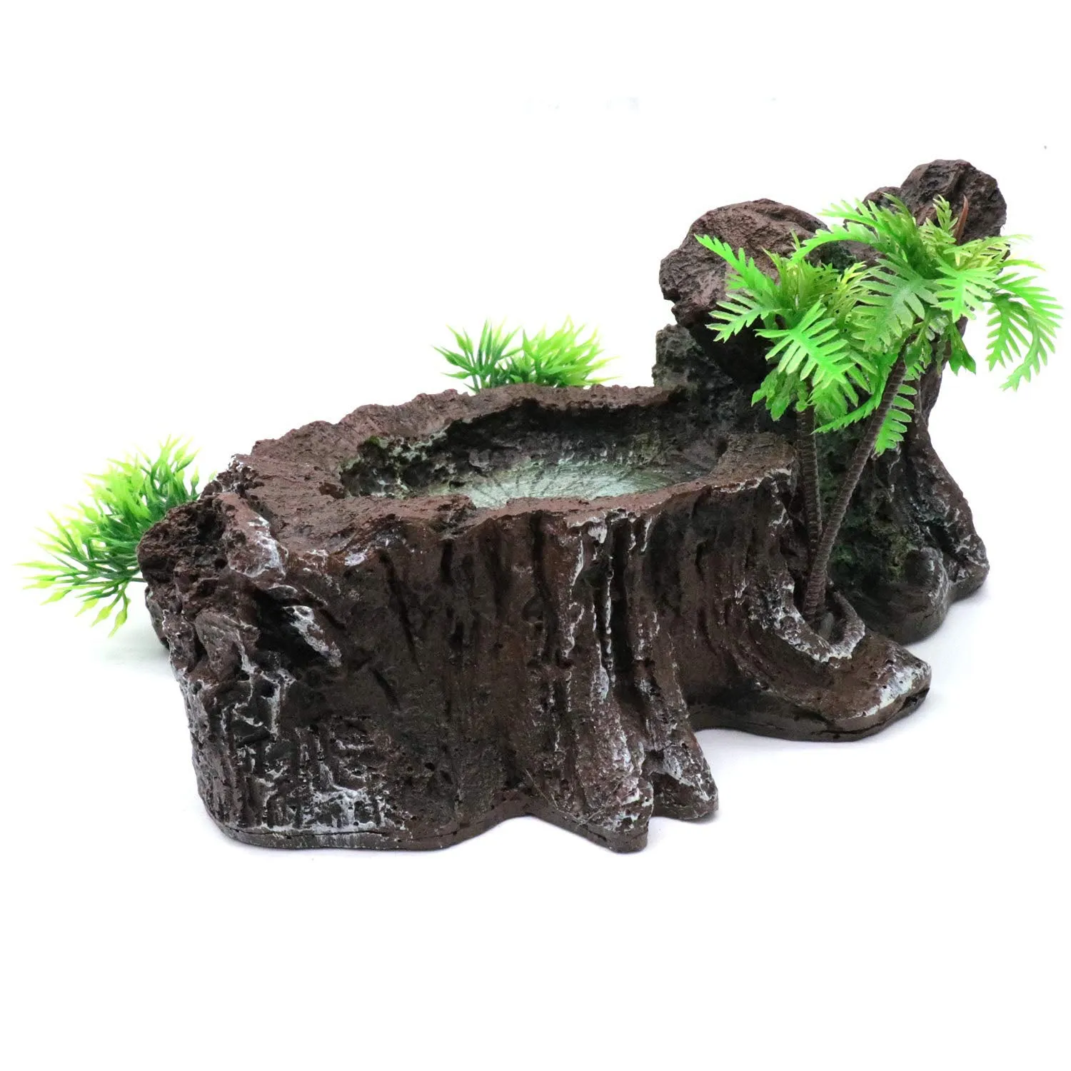 OMEM Resin Reptile Feeding Bowl Food Water Dish Habitat Decor Terrarium Humidify Basin Water Bowl