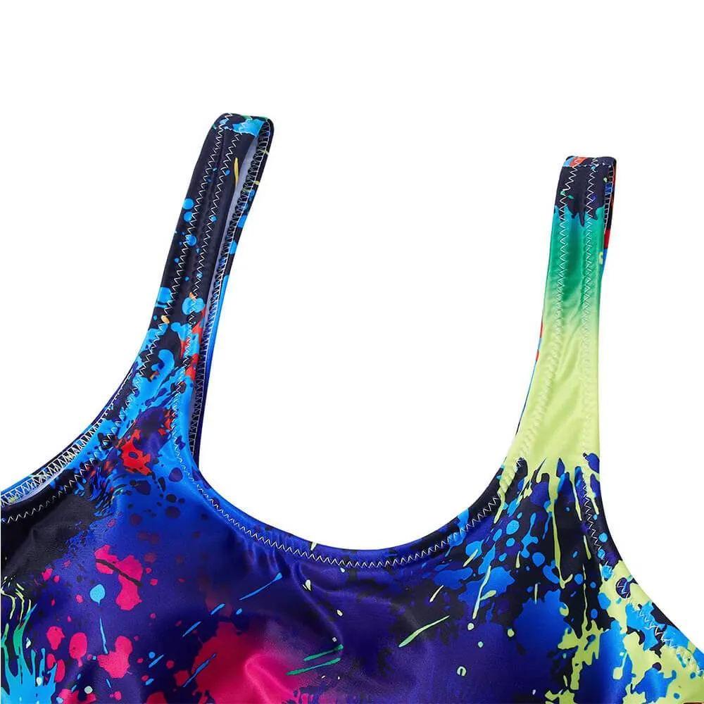 Paint Splatter Ugly One Piece Bathing Suit