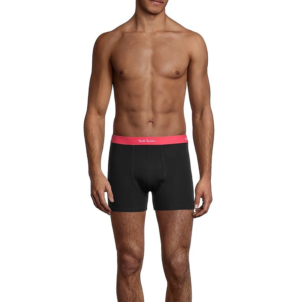 Paul Smith - Men's Classic Boxer Three Pack Briefs With Colour Bands in Black