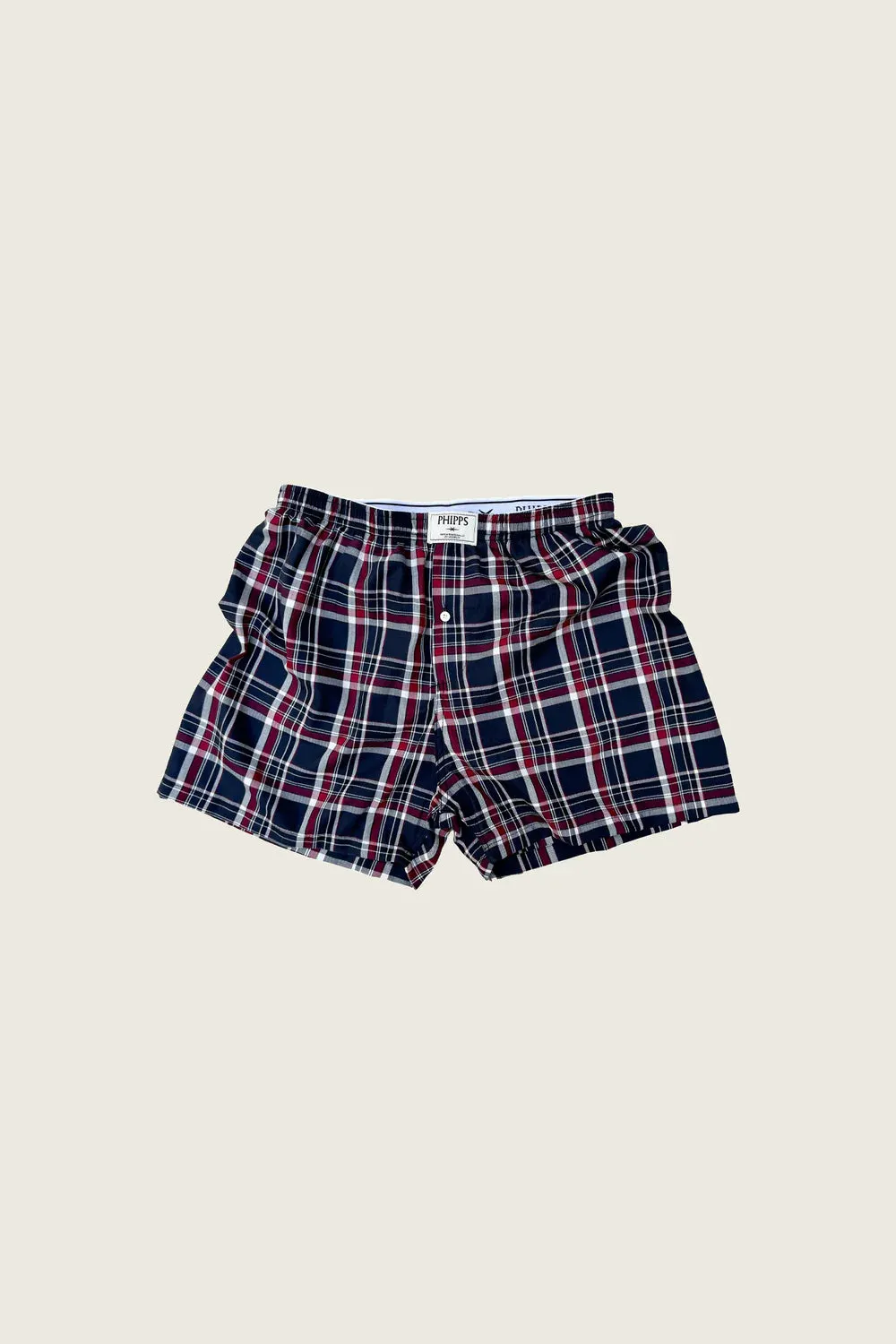 PHIPPS BOXER SHORT DARK NAVY PLAID