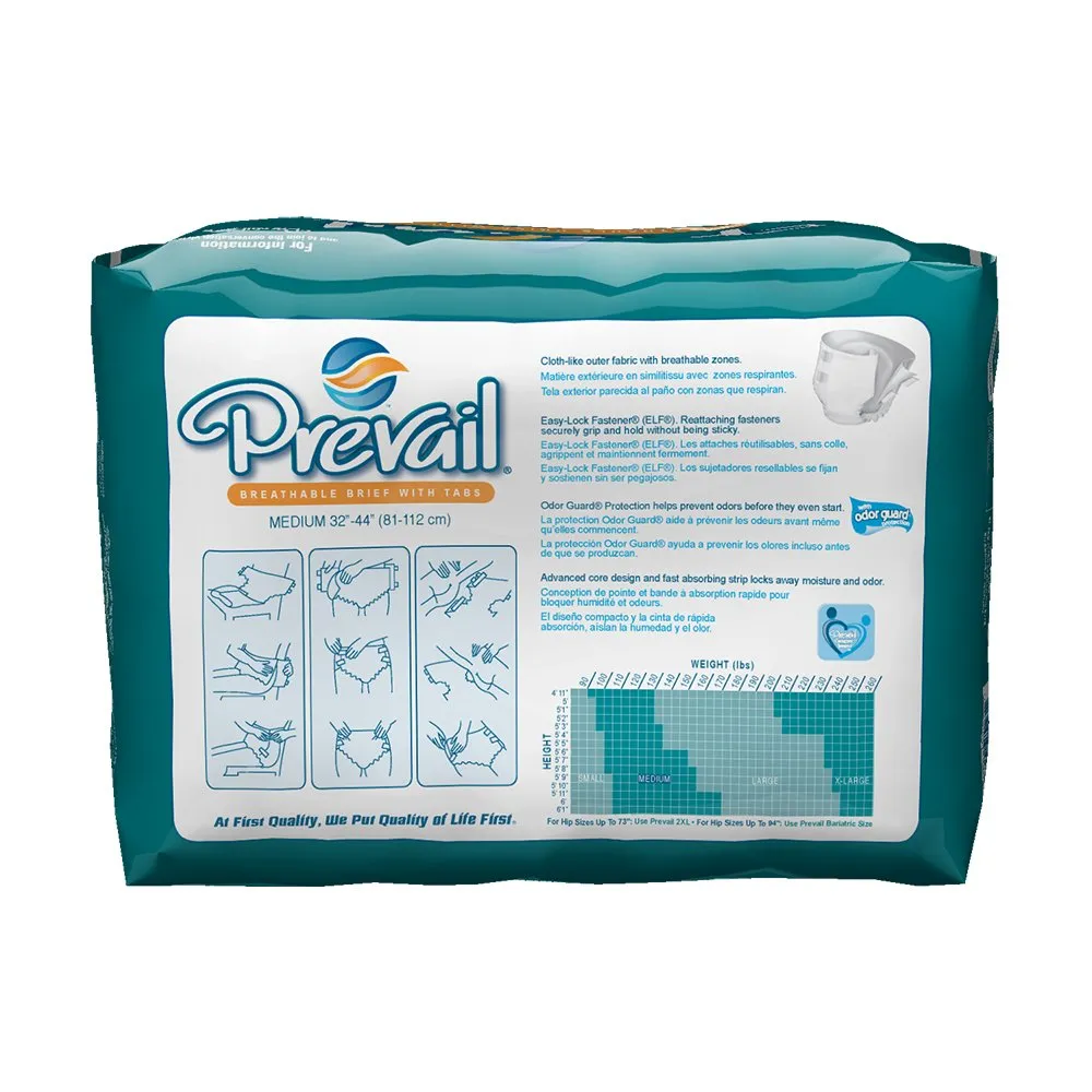 Prevail PV-012/1 Premium Adult Brief. Case of 80