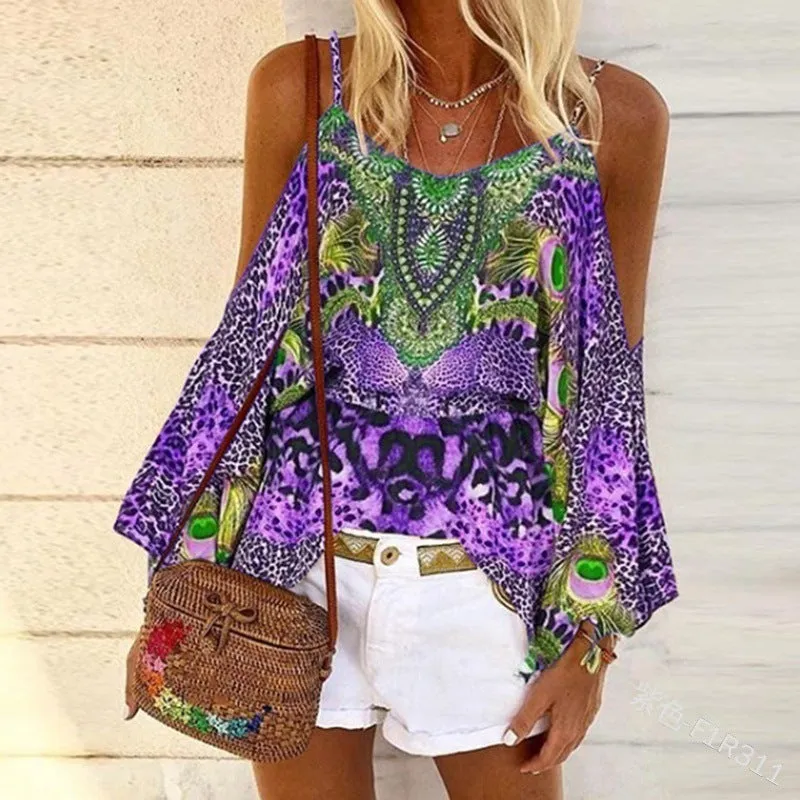 Retro Ethnic Vest Color Loose Blouse