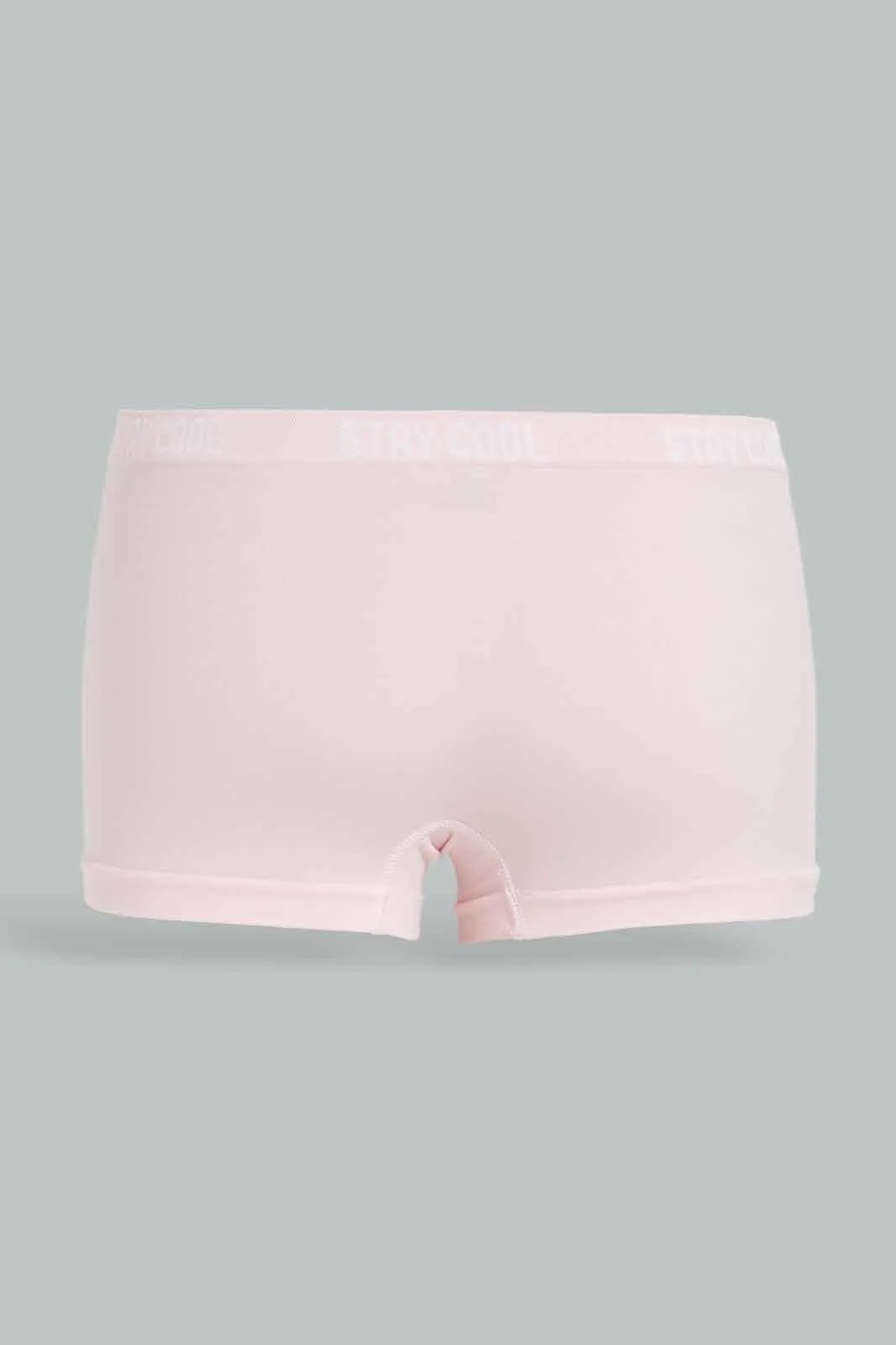 Senior Girls Pink And Blue Boxer Short Set (Pack Of 2)