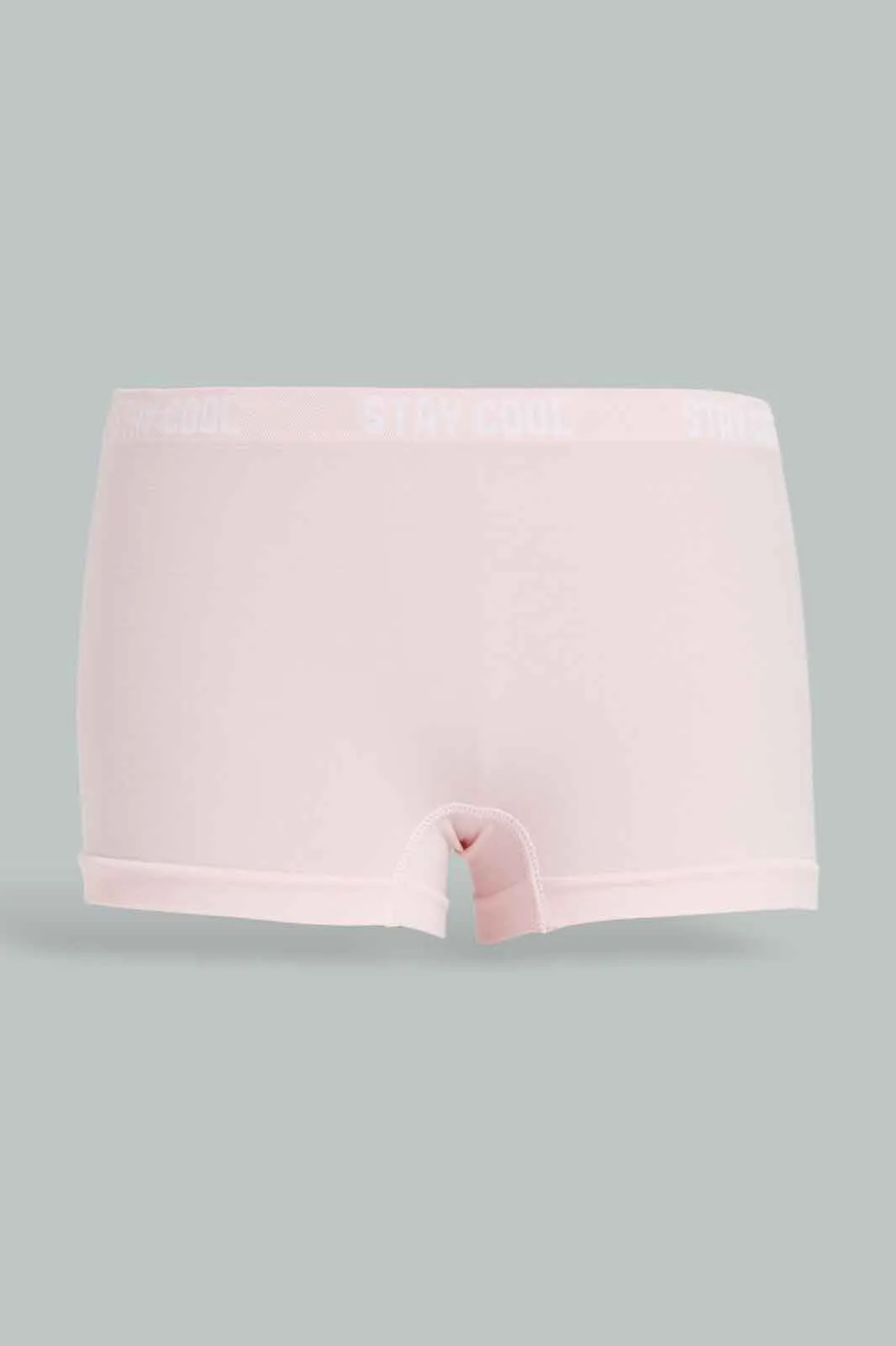 Senior Girls Pink And Blue Boxer Short Set (Pack Of 2)