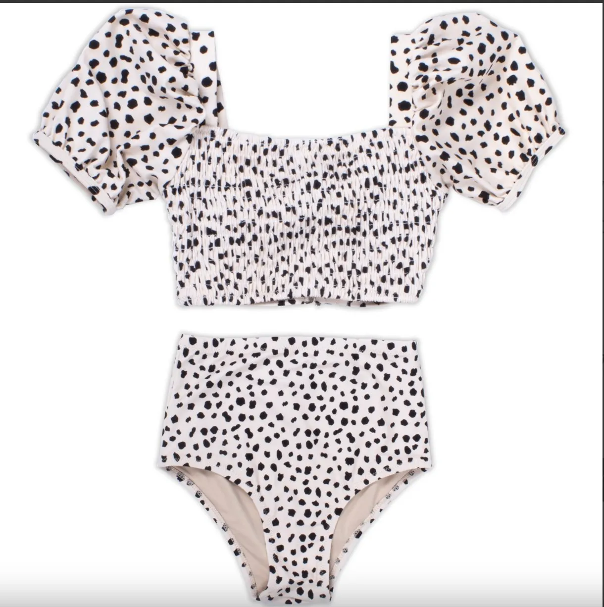 Shade Critters Girls High Waist Dalmation Leopard Pattern Bikini