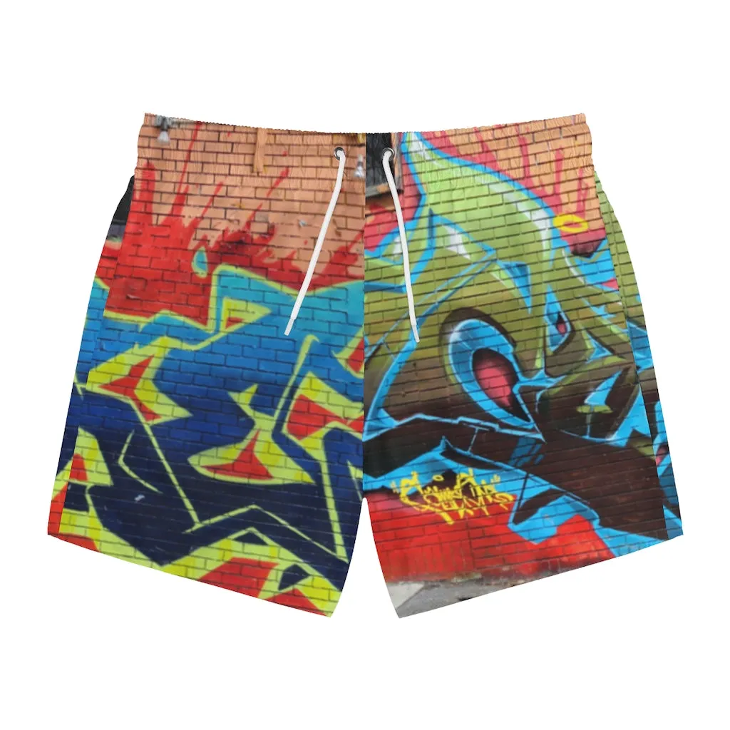 Swim Trunks AL BLUE DESIGNED ART URBAN 1