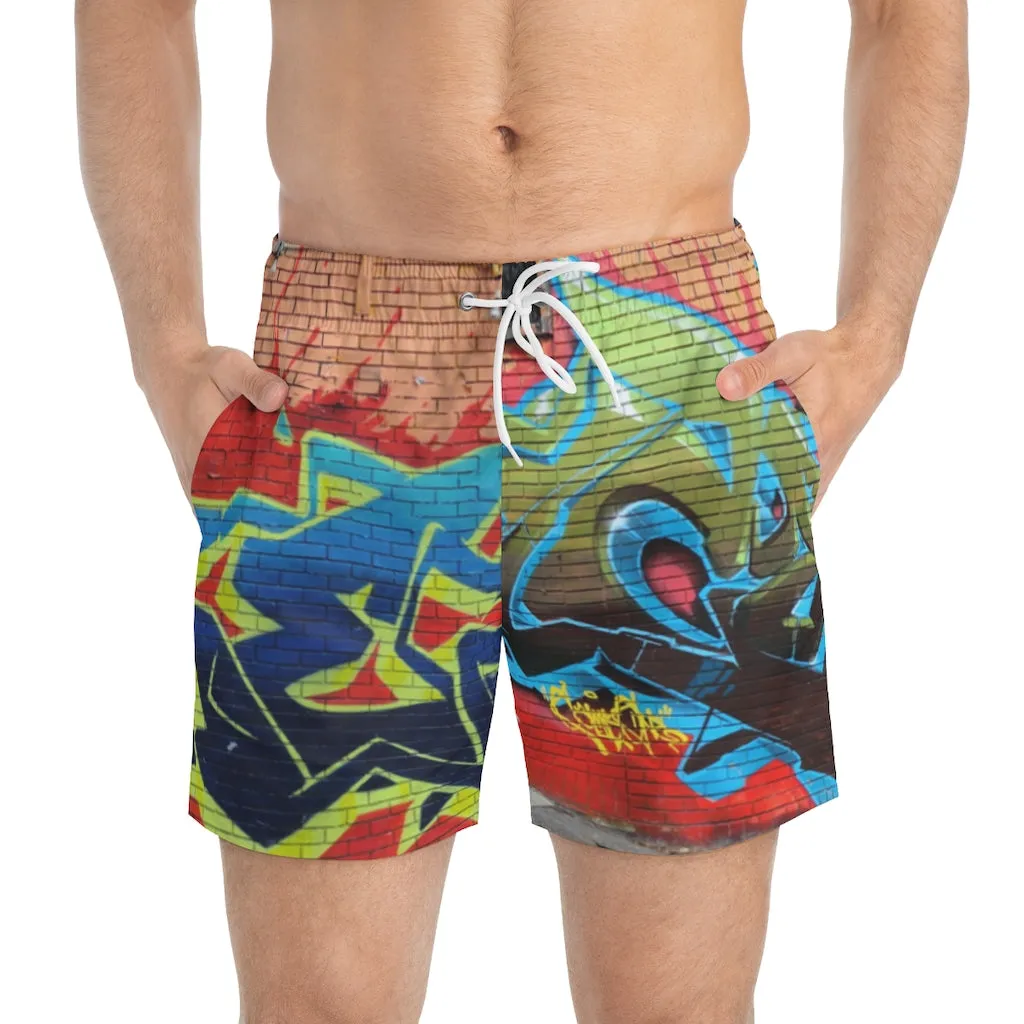 Swim Trunks AL BLUE DESIGNED ART URBAN 1