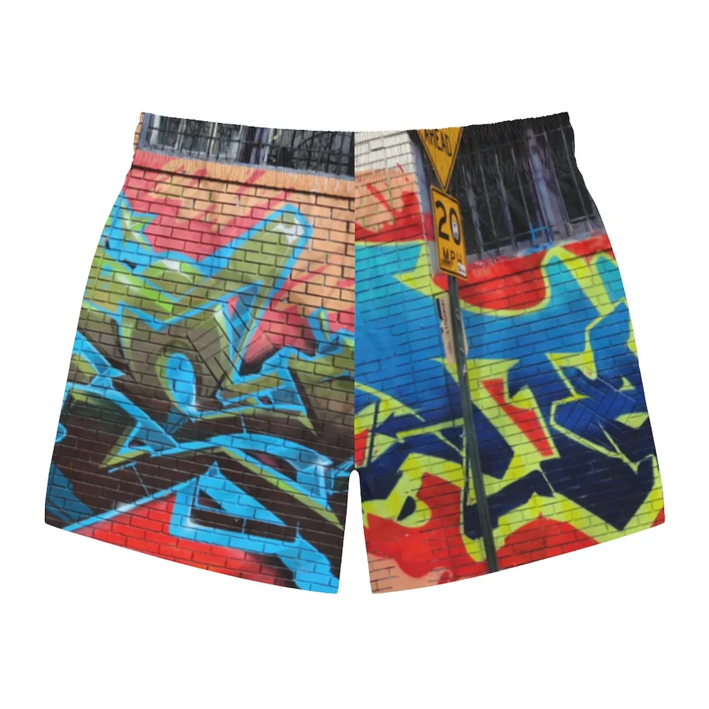 Swim Trunks AL BLUE DESIGNED ART URBAN 1