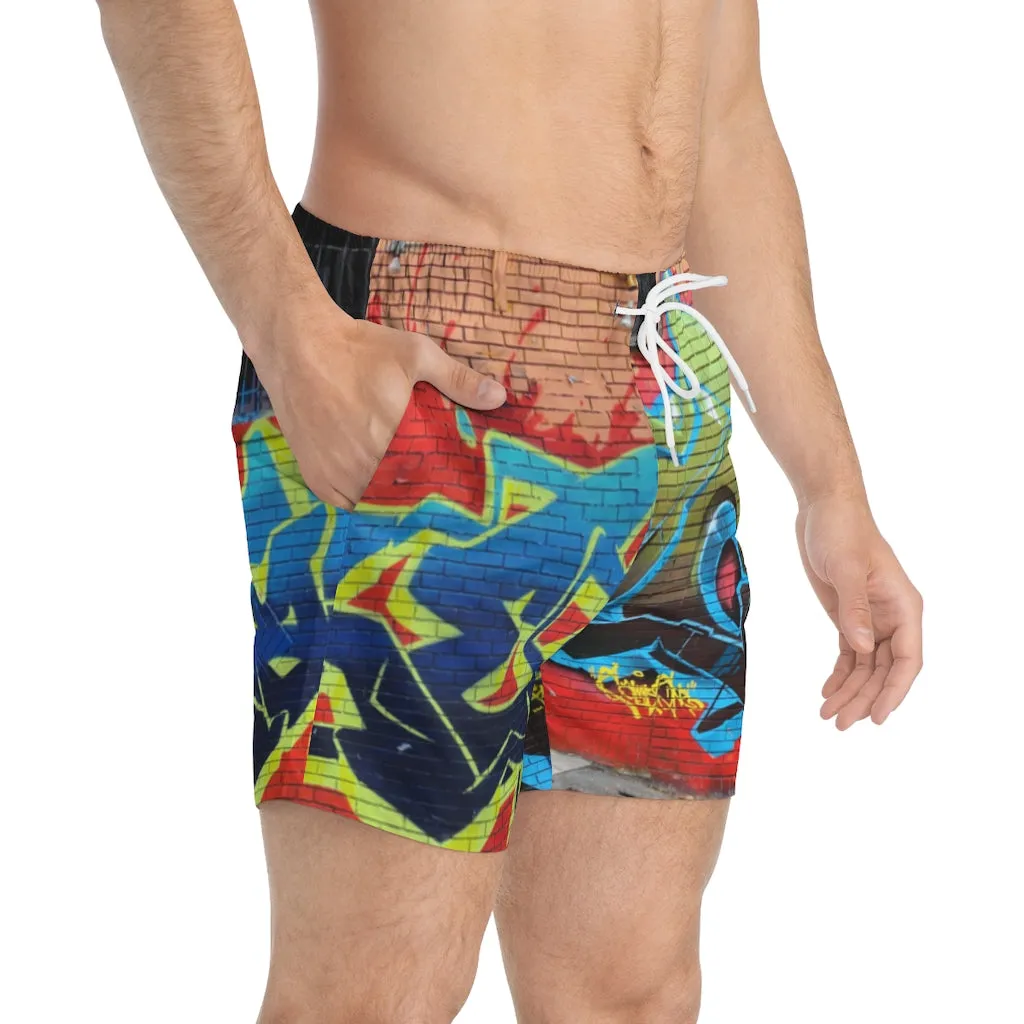 Swim Trunks AL BLUE DESIGNED ART URBAN 1