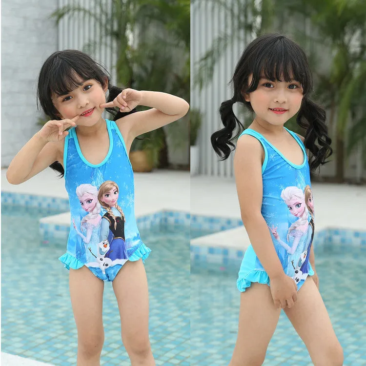 Swimsuit Bikini One-Piece  for Children Cartoon Girl's Ins Swimwear