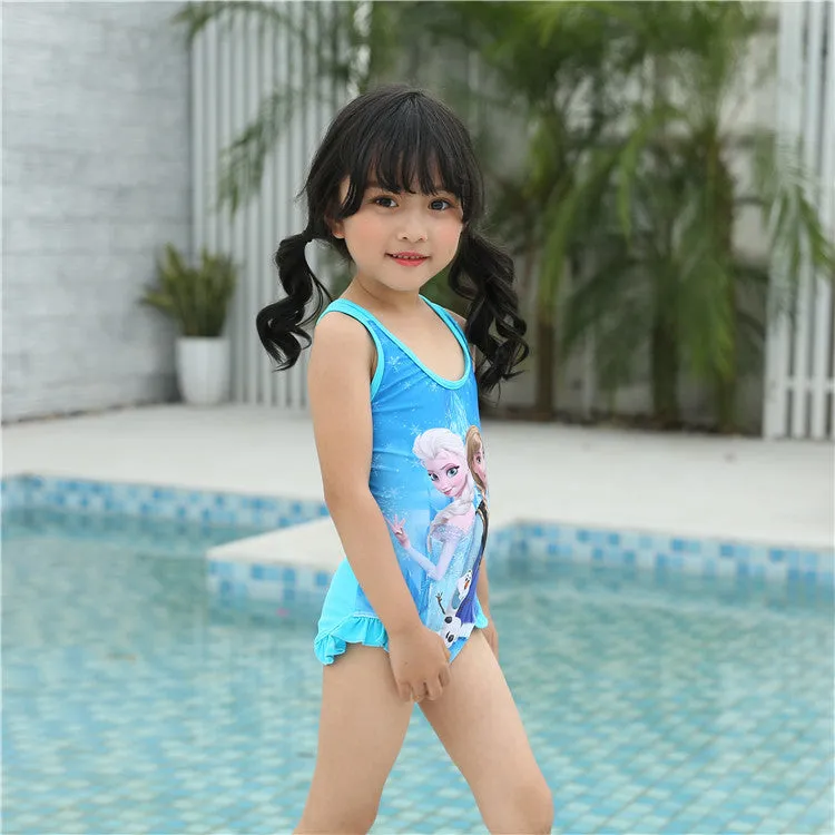 Swimsuit Bikini One-Piece  for Children Cartoon Girl's Ins Swimwear