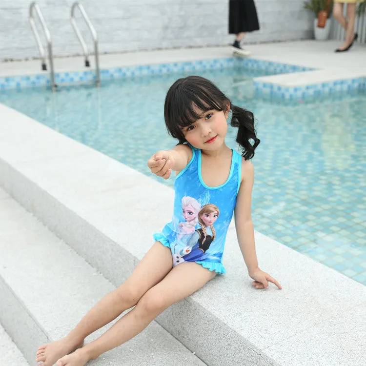 Swimsuit Bikini One-Piece  for Children Cartoon Girl's Ins Swimwear