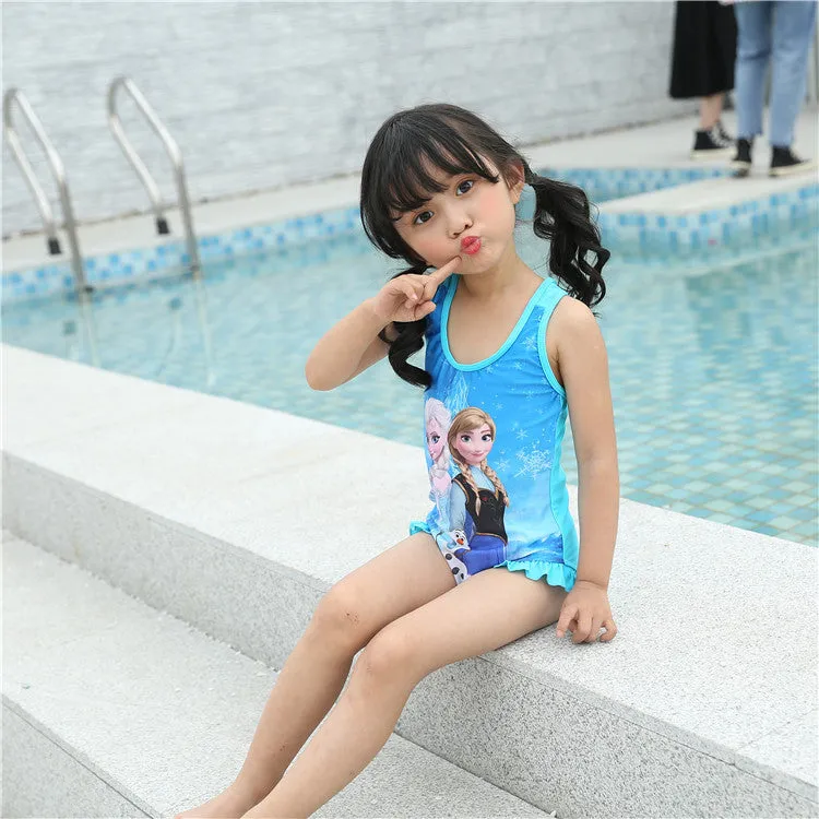 Swimsuit Bikini One-Piece  for Children Cartoon Girl's Ins Swimwear