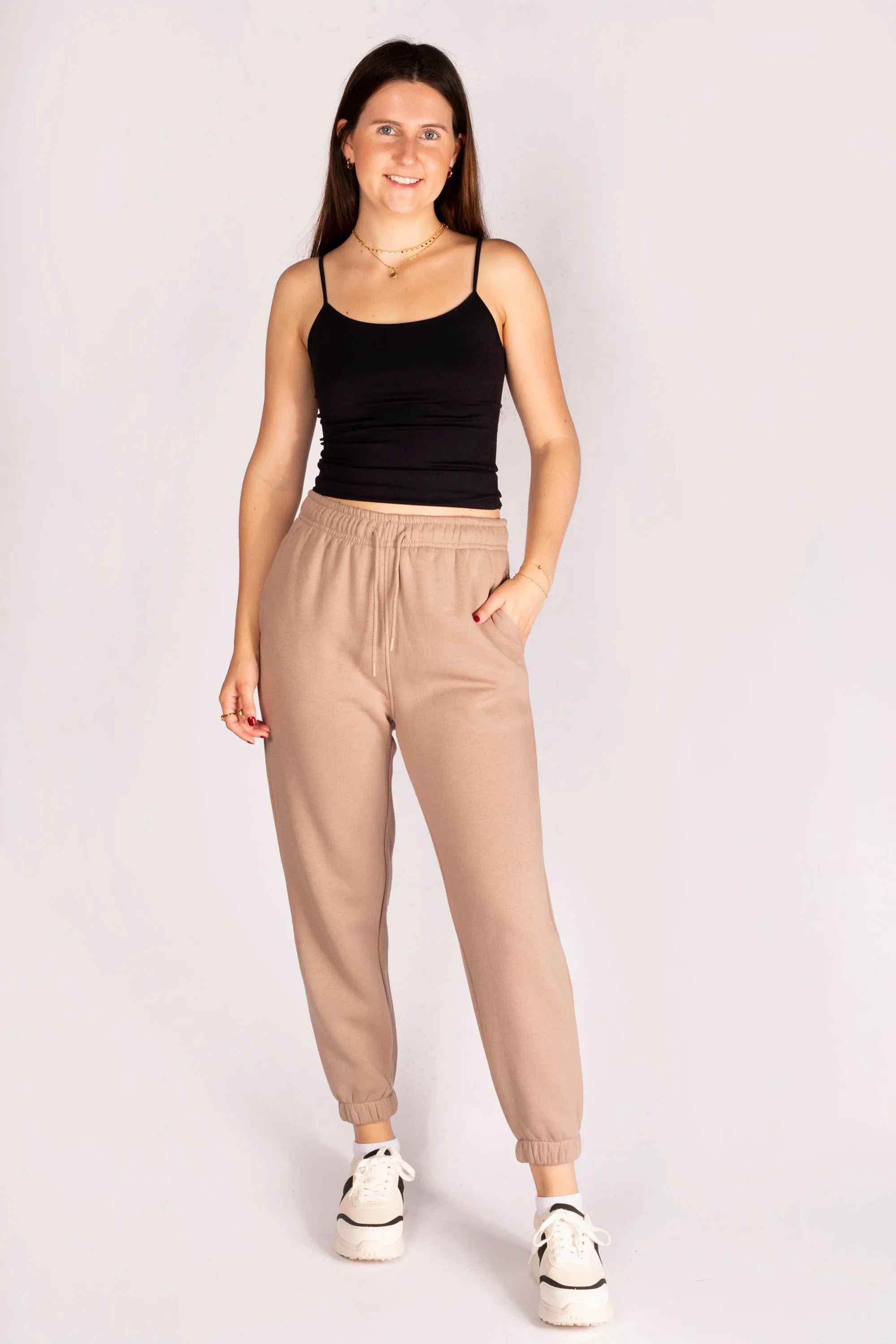 Tan Fleece Billow Pants - FINAL SALE