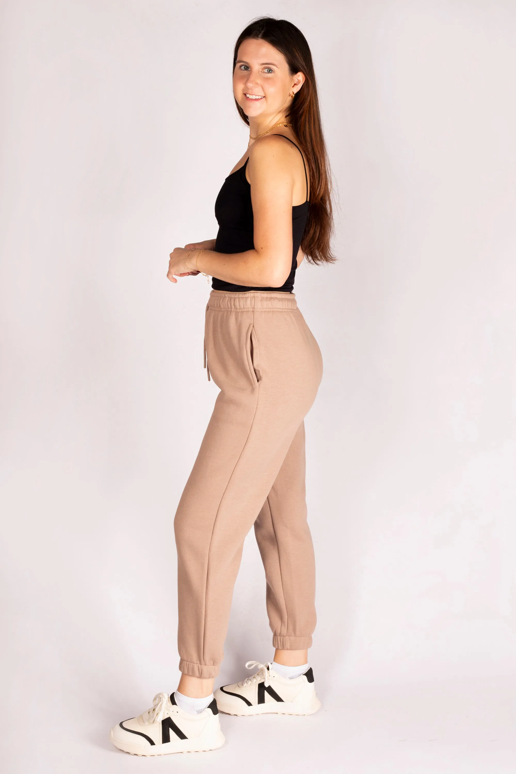 Tan Fleece Billow Pants - FINAL SALE