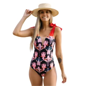 TEEK - Bow Tied Shoulder Swimsuit