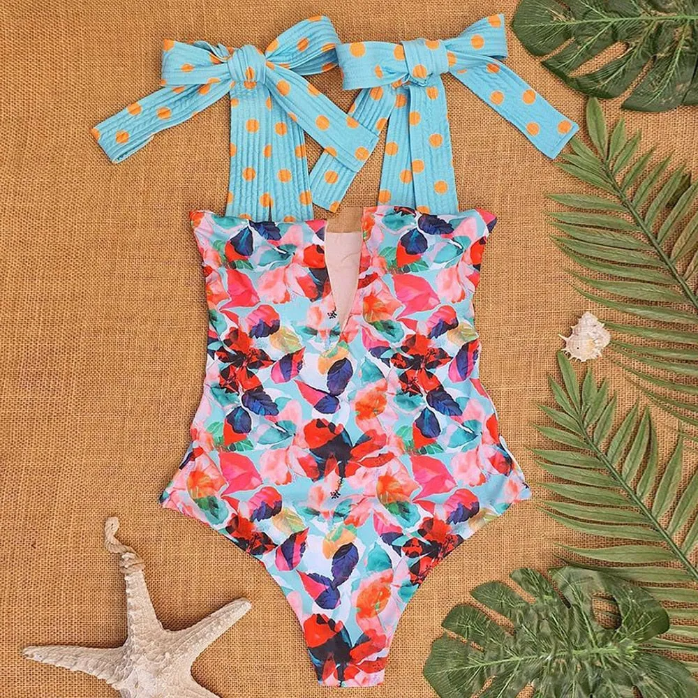 TEEK - Bow Tied Shoulder Swimsuit