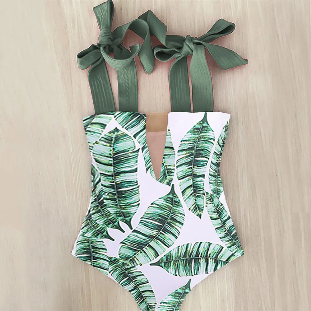 TEEK - Bow Tied Shoulder Swimsuit