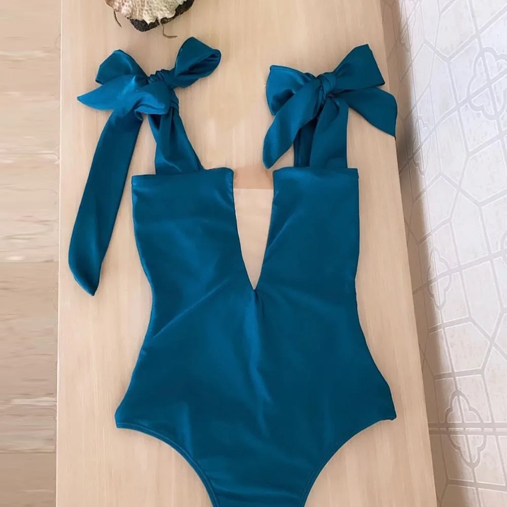 TEEK - Bow Tied Shoulder Swimsuit