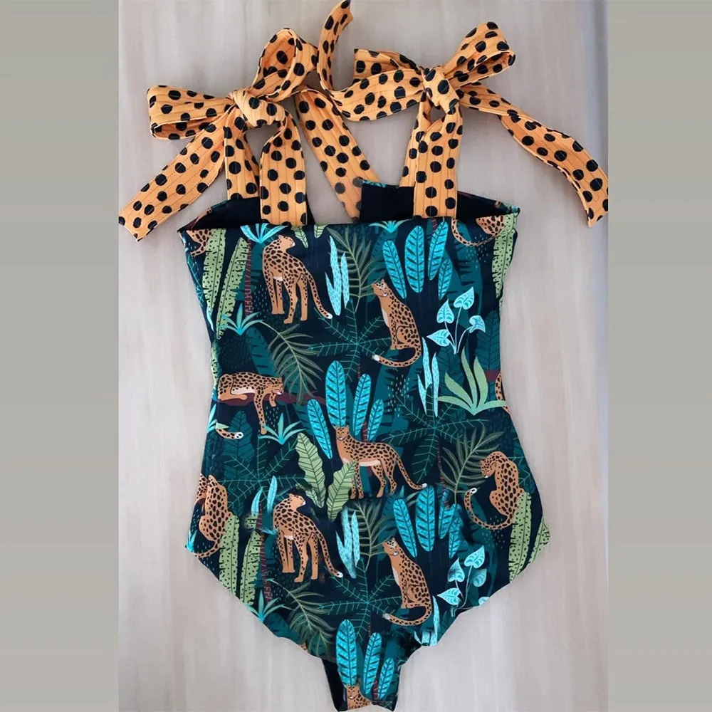 TEEK - Bow Tied Shoulder Swimsuit