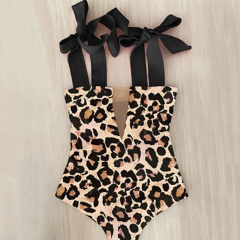 TEEK - Bow Tied Shoulder Swimsuit