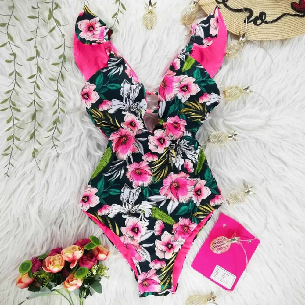 TEEK - Variety of Ruffle Print One Piece Swimsuits