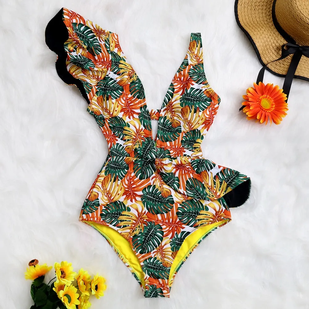 TEEK - Variety of Ruffle Print One Piece Swimsuits