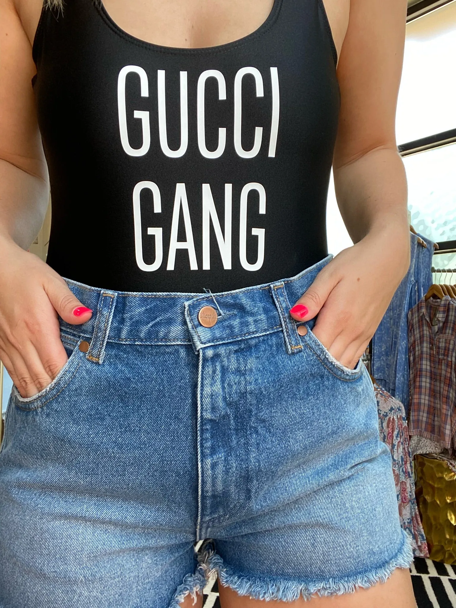 The 'Gucci Gang' One Piece Bathing Suit