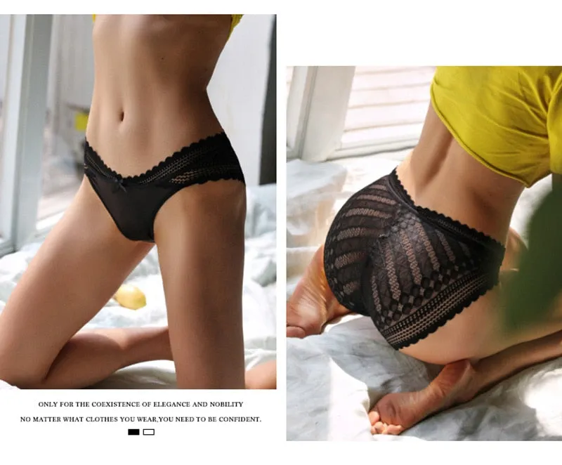 Transparent Panties Underwear Seamless Lace Briefs Comfort Woman Intimates Solid Lingerie Panty