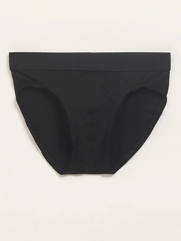 WES Lounge Black Cotton Briefs - Pack of 3