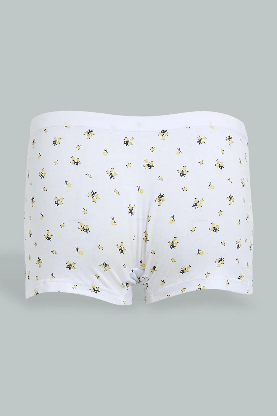 White And Yellow Boxer Short For Girls (Pack of 2)