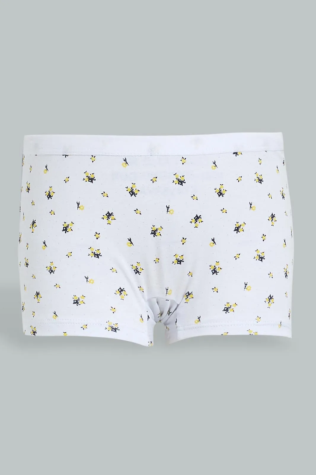 White And Yellow Boxer Short For Girls (Pack of 2)