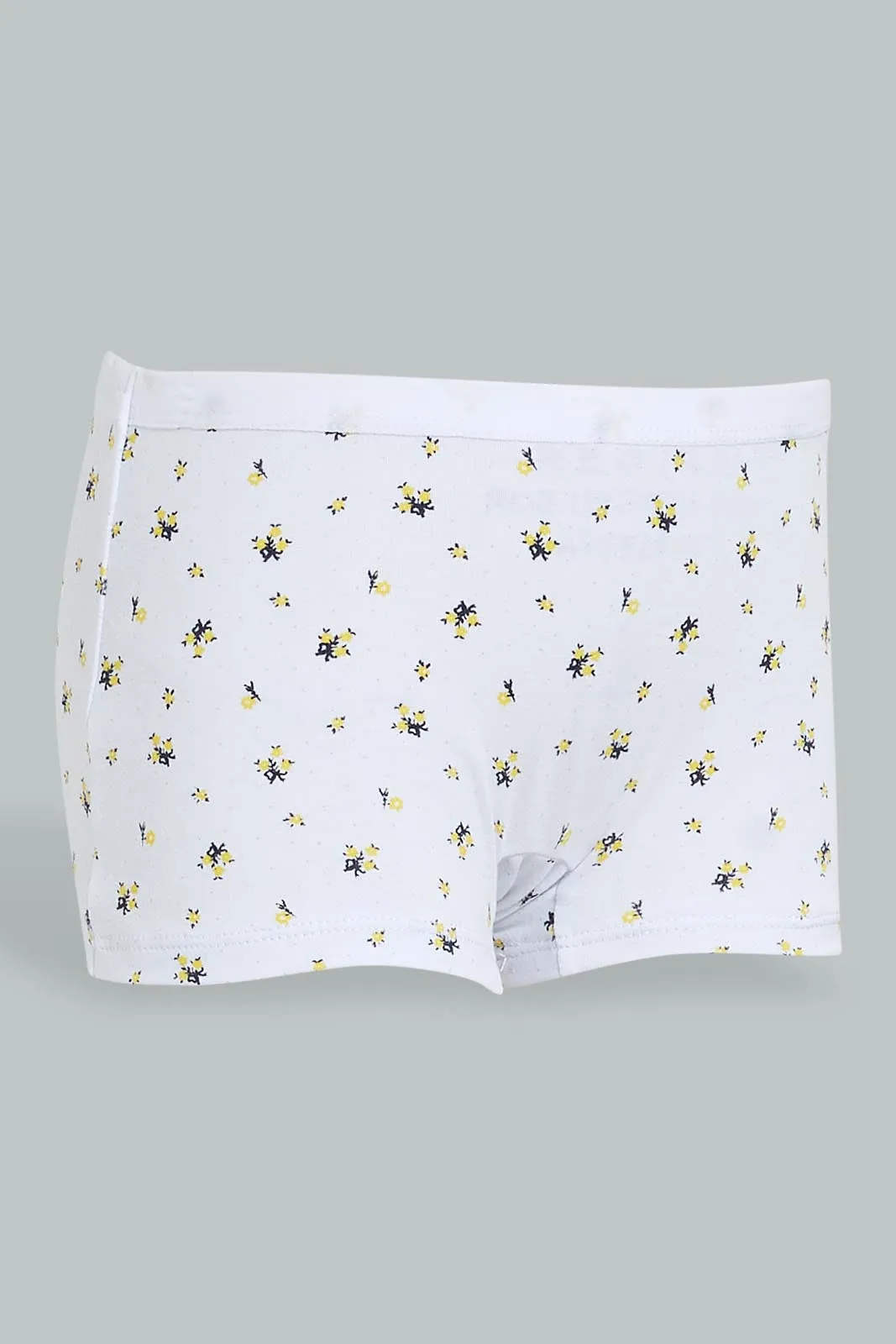 White And Yellow Boxer Short For Girls (Pack of 2)